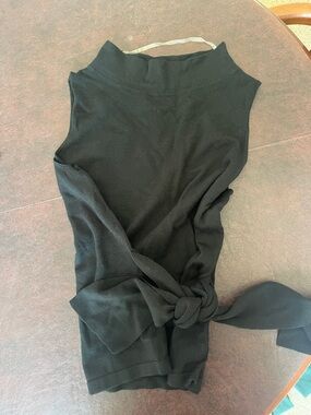 a new day Black Sleek Tie-Waist Tank Top